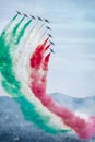 The Italian Aerobatic Team the Frecce Tricolori