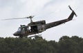 Italian Air Force Agusta-Bell 212 Twin Huey helicopter departing from Mont-de-Marsan Air Base. Mont-de-Marsdan, France - May 17,