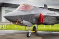 Italian Air Force Lockheed Martin F-35A Lightning II MM7360 Fighter jet aircraft at Zeltweg Air Base Royalty Free Stock Photo