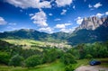 Italian Alps - Alpe di Siusi town landscape Royalty Free Stock Photo