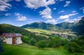 Italian Alps - Alpe di Siusi town landscape Royalty Free Stock Photo