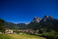 Italian Alps - Alpe di Siusi town landscape Royalty Free Stock Photo