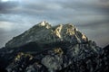 Italian alps dolomite panorama at sunrise, Trentino, Sudtirol, Italy