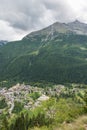 Italian Alps in summer. Mountain village, Macugnaga, Italy