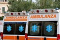 Italian ambulance in the hospital