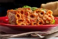 Italian American Baked Ziti Royalty Free Stock Photo