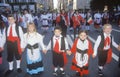 Italian-American Children Marching in Columbus Day Parade, New York City, New York