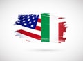 italian american flag illustration design