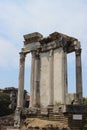 Italian ancient landmark: historical monument - columns of Roman Forum,