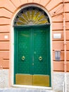 Italian arched door, architectural style Royalty Free Stock Photo