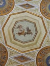 Beautiful art inside Museum Correr in Venice - ornamental ceiling