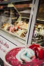 Italian artisan ice creams of different flavors
