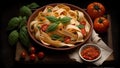 Italian assorted pasta with sauces