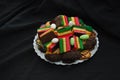 Italian assorted rainbow cookies and other bakery cookies