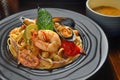 Chilly Assorted Seafood pasta