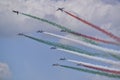 Italian aviation team frecce tricolori Royalty Free Stock Photo