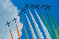 Italian aviation team frecce tricolori Royalty Free Stock Photo