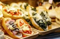 Italian bakery on shelf of shop Royalty Free Stock Photo