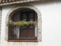 Italian balcony with flowering plants