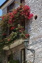 Italian balcony with flowers Royalty Free Stock Photo