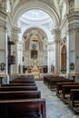 Italian baroque church interior Royalty Free Stock Photo