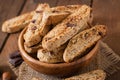 Italian biscotti cookies with nuts