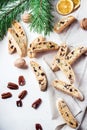 Italian biscotti cookies.