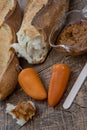 Italian bread with sardella appetizer Royalty Free Stock Photo