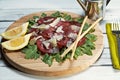 Italian bresaola Royalty Free Stock Photo