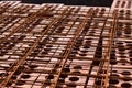 Italian brick and armored lattice Royalty Free Stock Photo