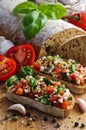 Italian bruschetta Royalty Free Stock Photo