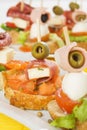 Italian bruschetta canape Royalty Free Stock Photo