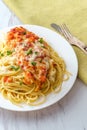 Italian Bruschetta Chicken Spaghetti Royalty Free Stock Photo