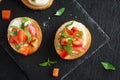 Italian bruschetta Royalty Free Stock Photo