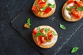 Italian bruschetta Royalty Free Stock Photo