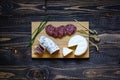 Italian bruschetta made with toasted slices of bread with cherry Royalty Free Stock Photo