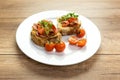 Italian Bruschetta Plate Royalty Free Stock Photo