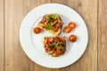 Italian Bruschetta Plate Royalty Free Stock Photo