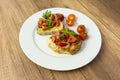 Italian Bruschetta Plate Royalty Free Stock Photo