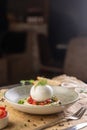 Italian burrata cheese Royalty Free Stock Photo