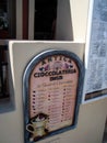 Italian caffe pasticceria menu board