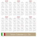 Italian calendar 2019-2024