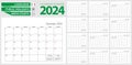 Italian calendar planner for 2024. Italian language, week starts from Monday