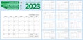 Italian calendar planner for 2023. Italian language, week starts from Sunday