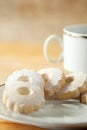 Italian Canestrelli biscuits on a plate Royalty Free Stock Photo