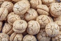 Amaretti cookies traditional Italian biscuits. Almond cookie with almond Royalty Free Stock Photo