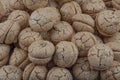 Amaretti cookies traditional Italian biscuits. Almond cookie with almond Royalty Free Stock Photo