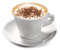 Italian Cappuccino Isolated on White Background