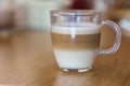 Cappuccino in clear glass