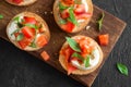 Italian caprese bruschetta Royalty Free Stock Photo